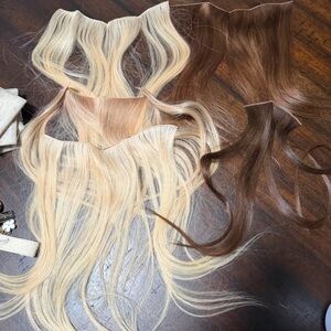 Premium Hair Extensions Set - Blonde and Brown